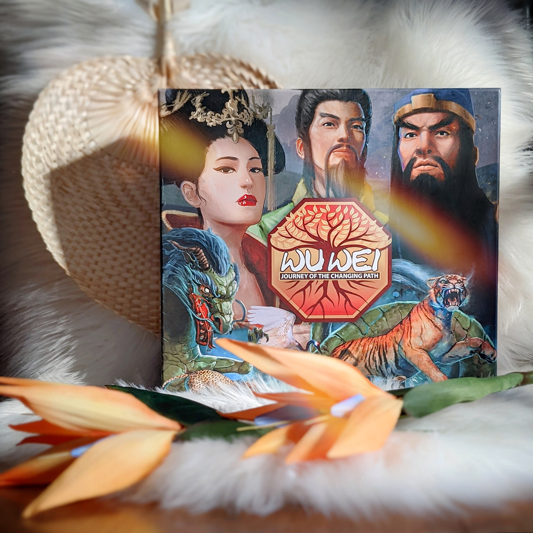The painted characters on the front of the Wu Wei First Edition box