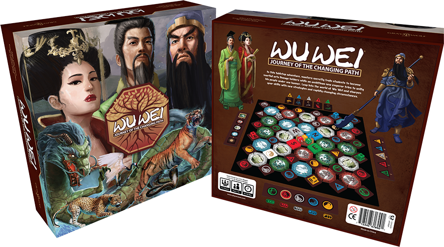 Front and back of the Wu Wei: Journey of the Changing Path First Edition box