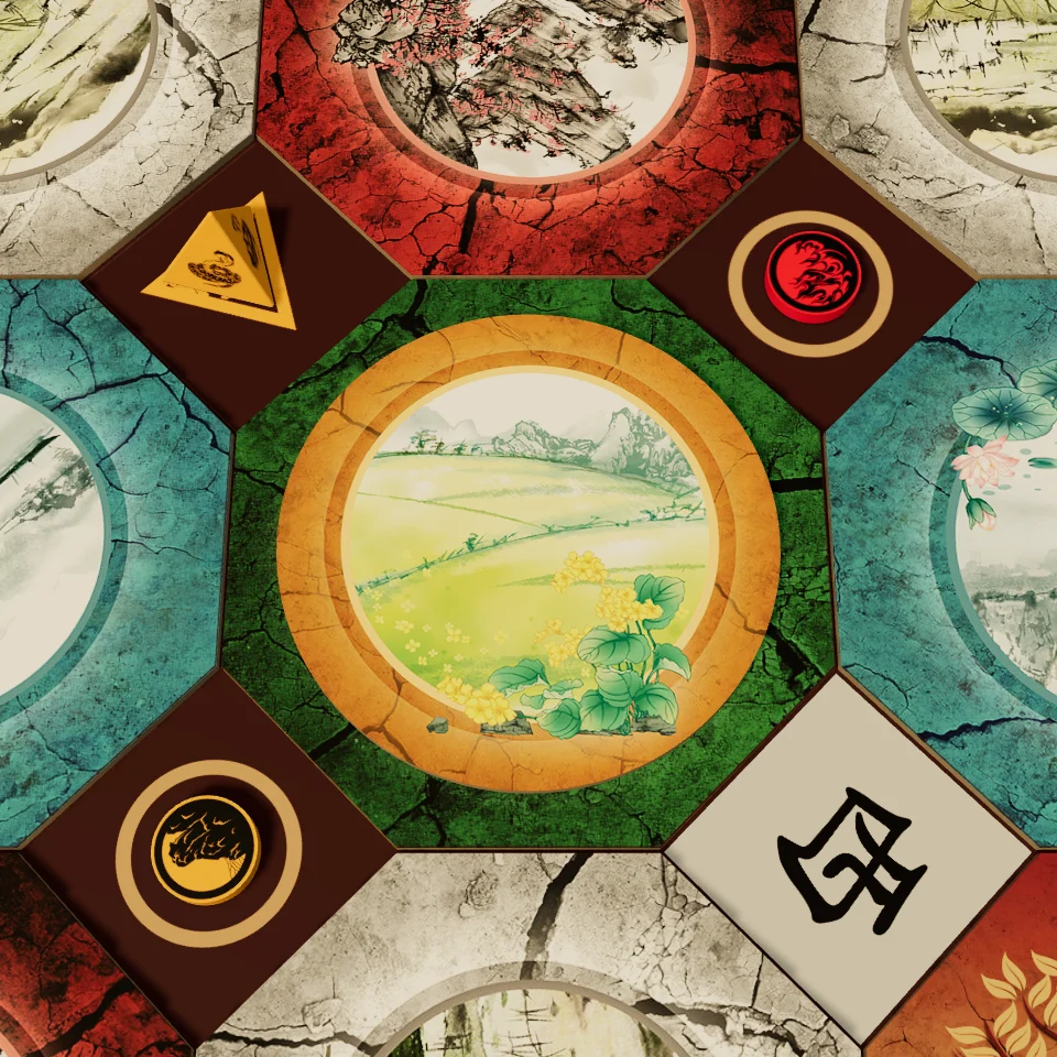 Field face of the same disc on the same terrain octagon, with the seasonal border still visible