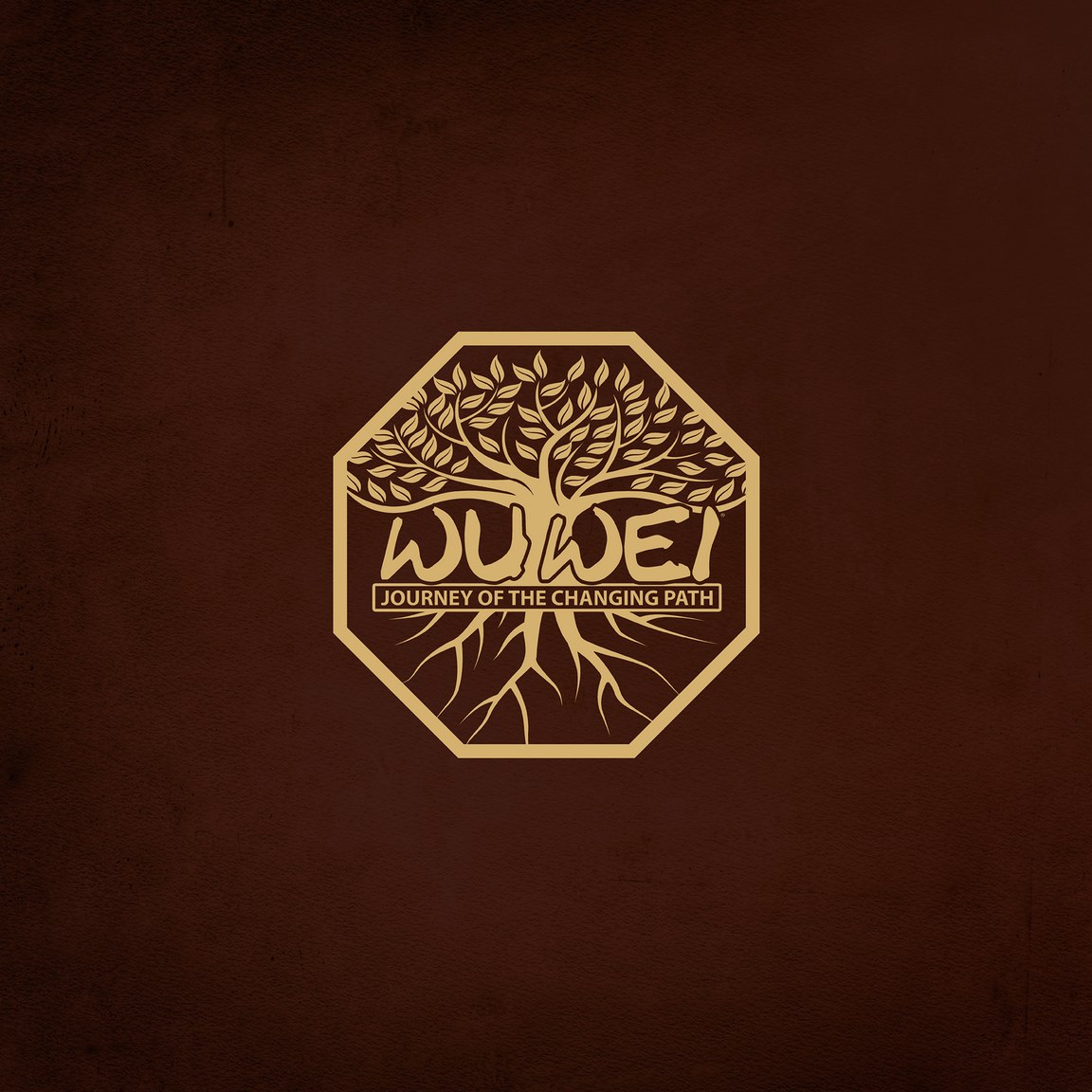 The Wu Wei rulebook’s gold tree emblem on its burgundy cover